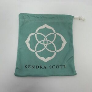 Kendra Scott Signed Teal Jewelry Storage Protection Dust Bag/Pouch Clean